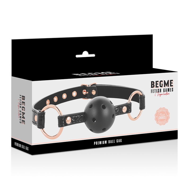 BEGME - BLACK EDITION BALL GAG VEGAN LEATHER - 53Xshop
