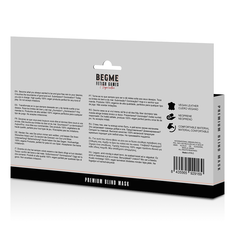 BEGME - RED EDITION PREMIUM BLIND MASK WITH NEOPRENE LINING - 53Xshop