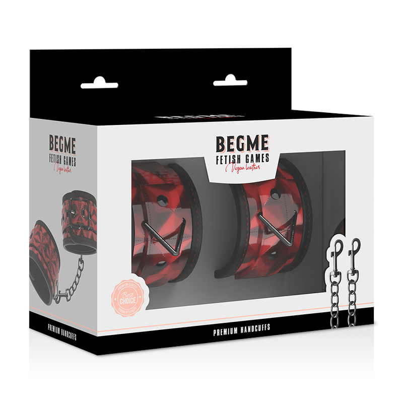 BEGME - RED EDITION PREMIUM HANDCUFFS WITH NEOPRENE LINING - 53Xshop