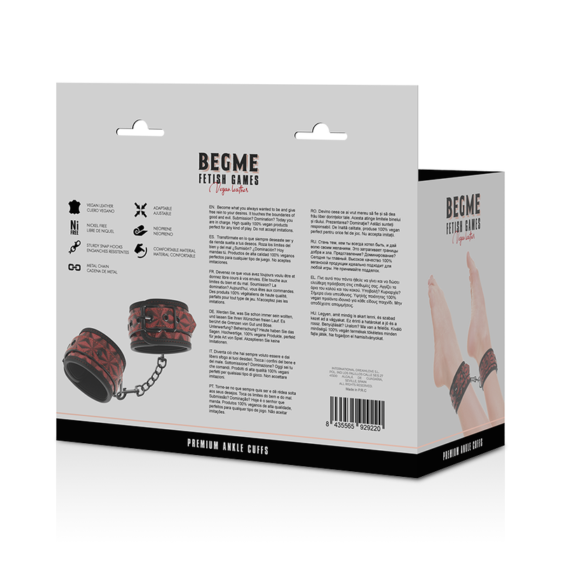 BEGME - RED EDITION PREMIUM ANKLE CUFFS WITH NEOPRENE LINING - 53Xshop