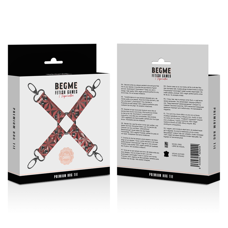 BEGME - RED EDITION PREMIUM VEGAN LEATHER HOG TIE - 53Xshop