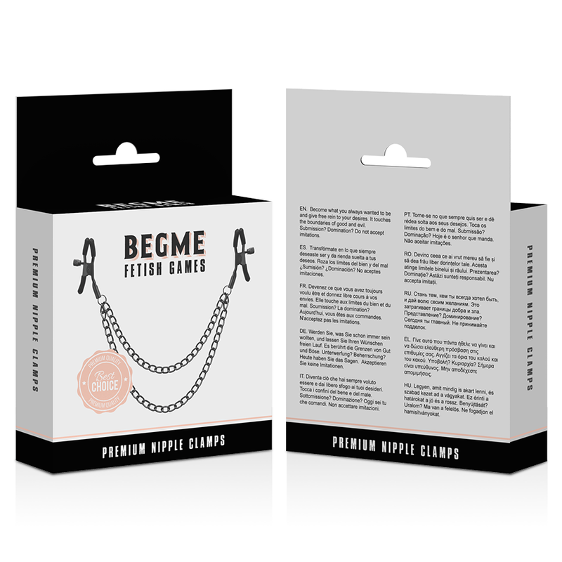 BEGME - RED EDITION NIPPLE CLIPS WITH CHAIN - 53Xshop