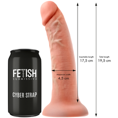 FETISH SUBMISSIVE CYBER STRAP - HARNESS WITH DILDO AND BULLET REMOTE CONTROL WATCHME M TECHNOLOGY - 53Xshop