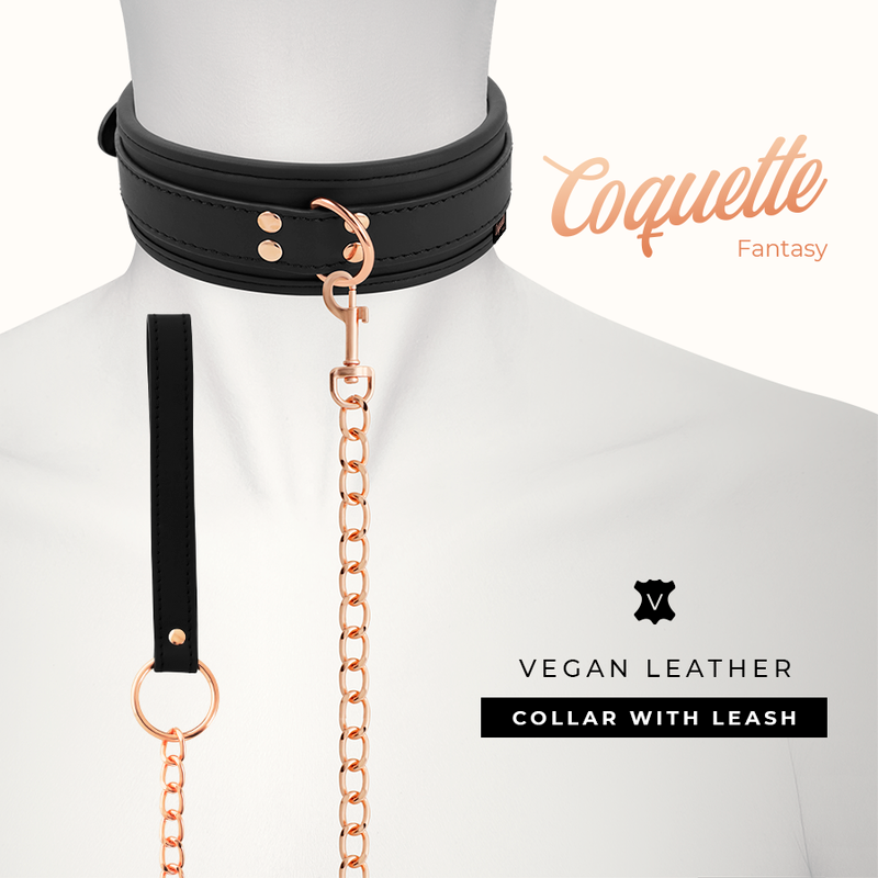 COQUETTE CHIC DESIRE - FANTASY VEGAN LEATHER COLLAR WITH NEOPRENE LINING - 53Xshop