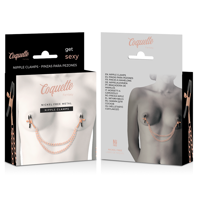COQUETTE CHIC DESIRE - FANTASY METAL NIPPLE CLIPS WITH CHAIN - 53Xshop