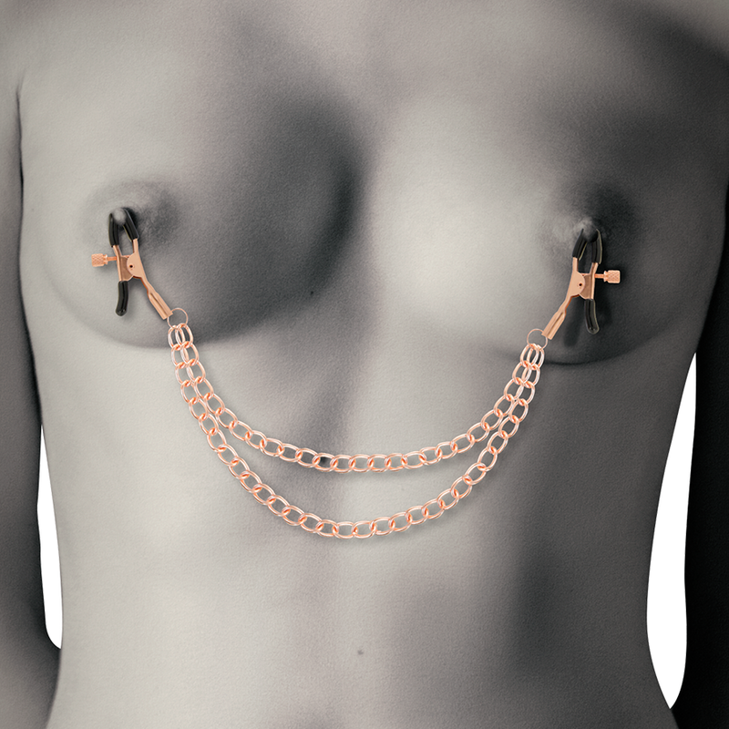 COQUETTE CHIC DESIRE - FANTASY METAL NIPPLE CLIPS WITH CHAIN - 53Xshop