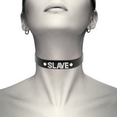 COQUETTE CHIC DESIRE - SLAVE VEGAN LEATHER CHOKER - 53Xshop