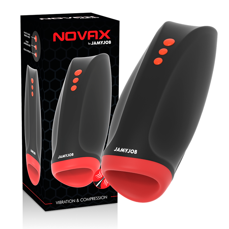 JAMYJOB - NOVAX MASTURBATOR WITH VIBRATION AND COMPRESSION - 53Xshop