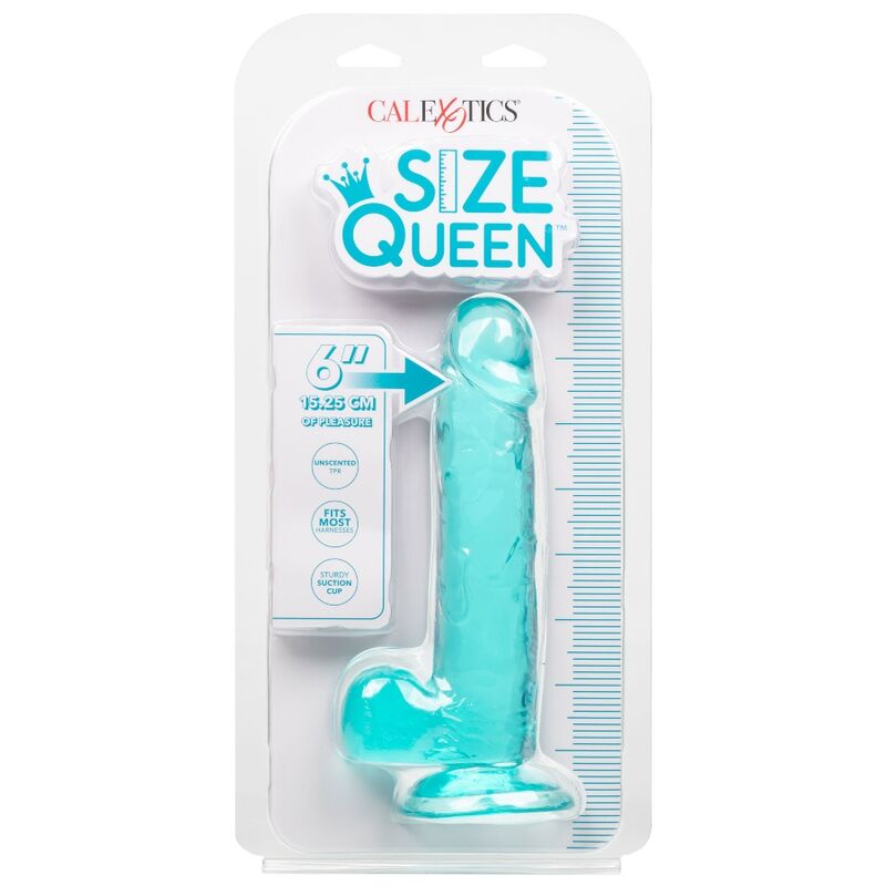 CALEXOTICS - SIZE QUEEN DILDO BLUE 15.3 CM - 53Xshop