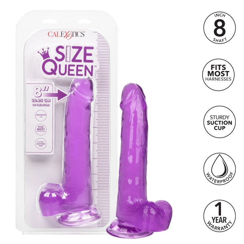 CALEXOTICS - SIZE QUEEN DILDO PURPLE 20.3 CM - 53Xshop