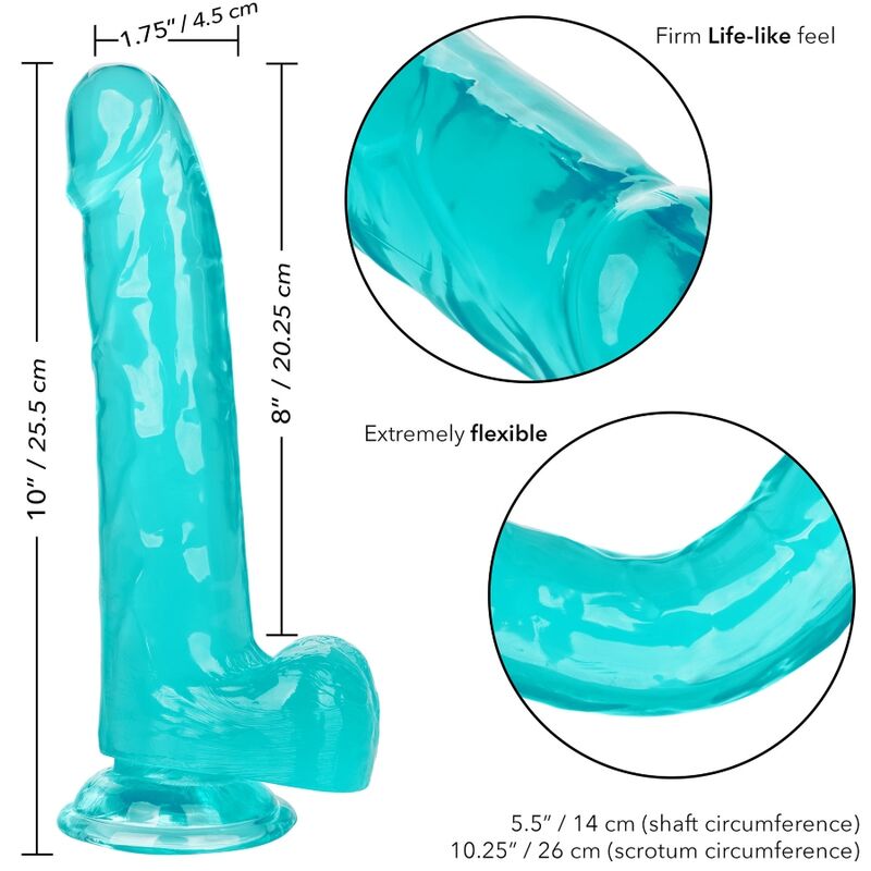 CALEXOTICS - SIZE QUEEN DILDO BLUE 20.3 CM - 53Xshop