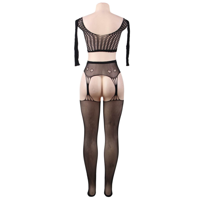 QUEEN LINGERIE - BODYSTOCKING TOP LONG SLEEVE S/L - 53Xshop