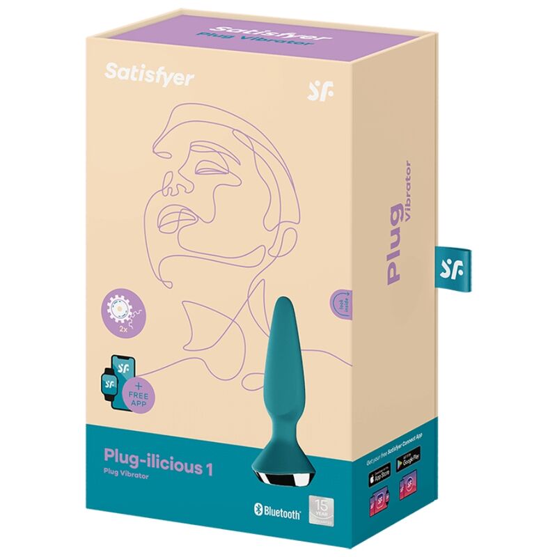SATISFYER - PLUG ILICIOUS 1 PLUG VIBRATOR GREEN - 53Xshop