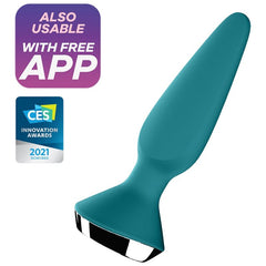 SATISFYER - PLUG ILICIOUS 1 PLUG VIBRATOR GREEN - 53Xshop