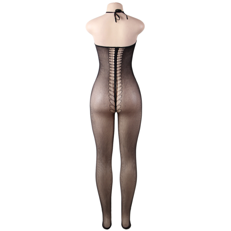 QUEEN LINGERIE - HALTER NECK BODYSTOCKING S/L - 53Xshop