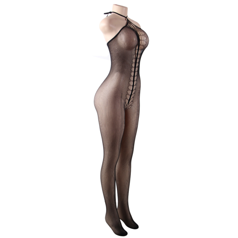 QUEEN LINGERIE - HALTER NECK BODYSTOCKING S/L - 53Xshop