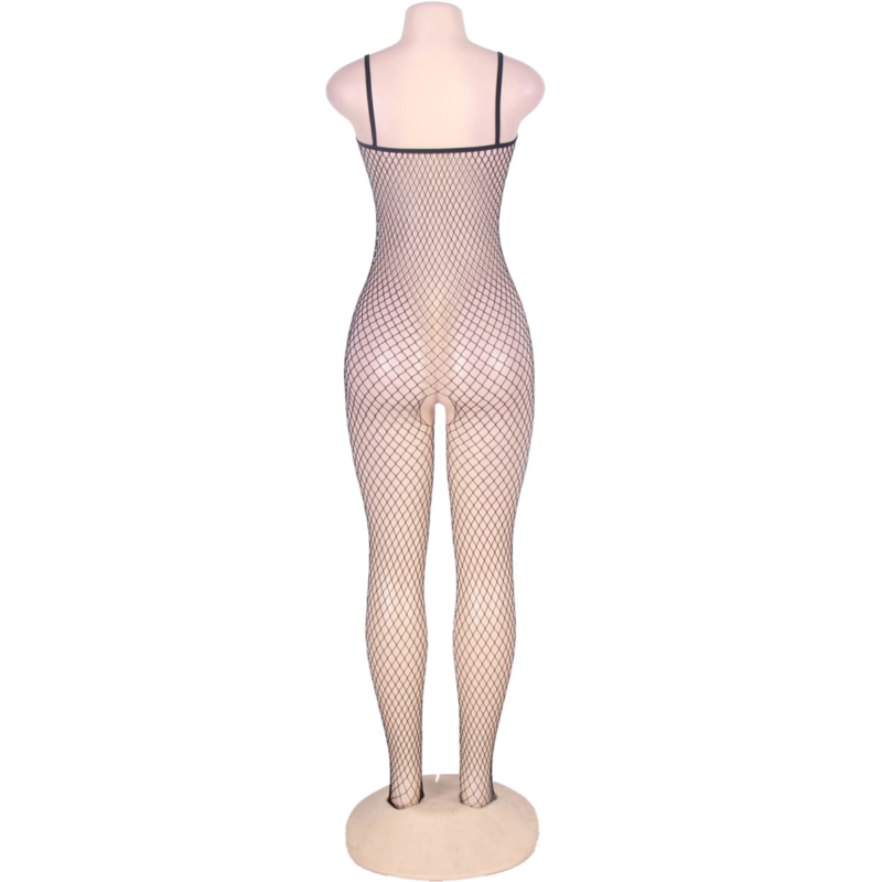 QUEEN LINGERIE - BODYSTOCKING WITH TIES IN NECKLINE S/L - 53Xshop