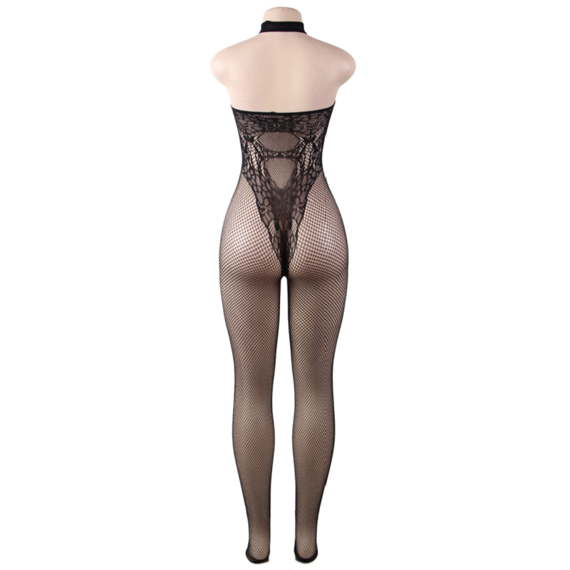 QUEEN LINGERIE - BARE BACK BODYSTOCKING S/L - 53Xshop