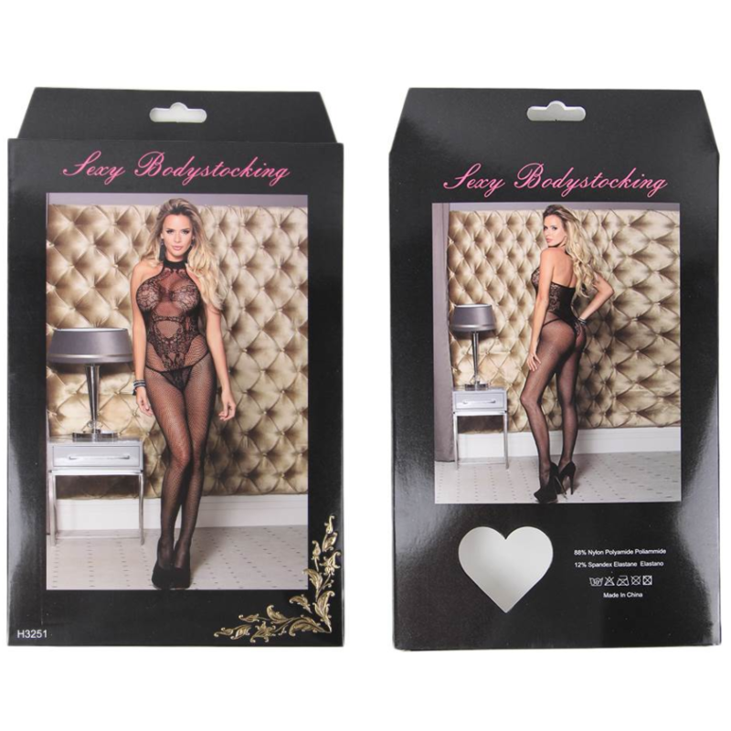 QUEEN LINGERIE - BARE BACK BODYSTOCKING S/L - 53Xshop