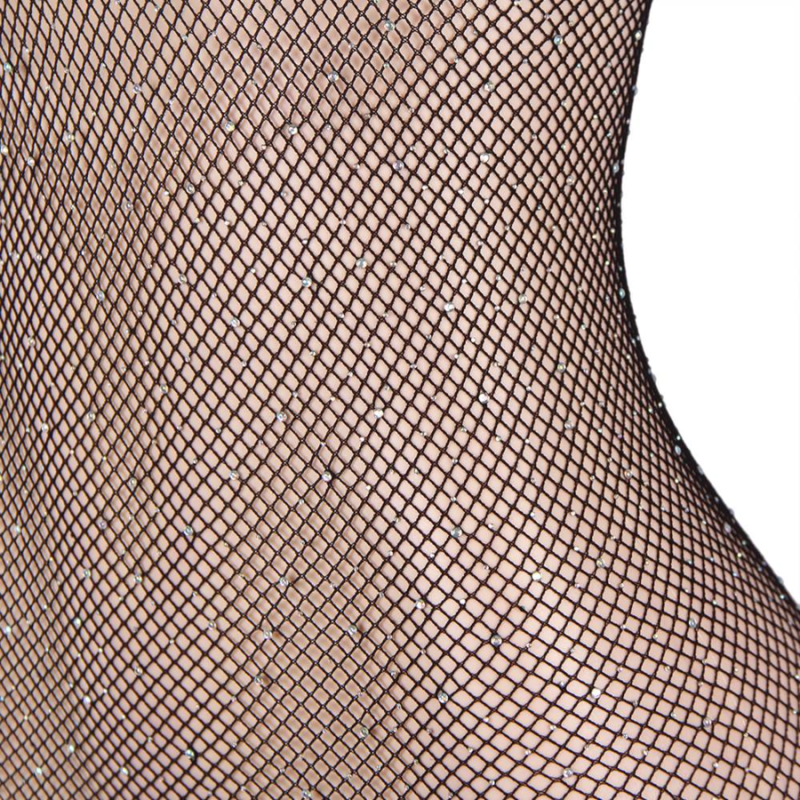 QUEEN LINGERIE - LONG SLEEVE BODYSTOCKING WITH DIAMONDS S/L - 53Xshop