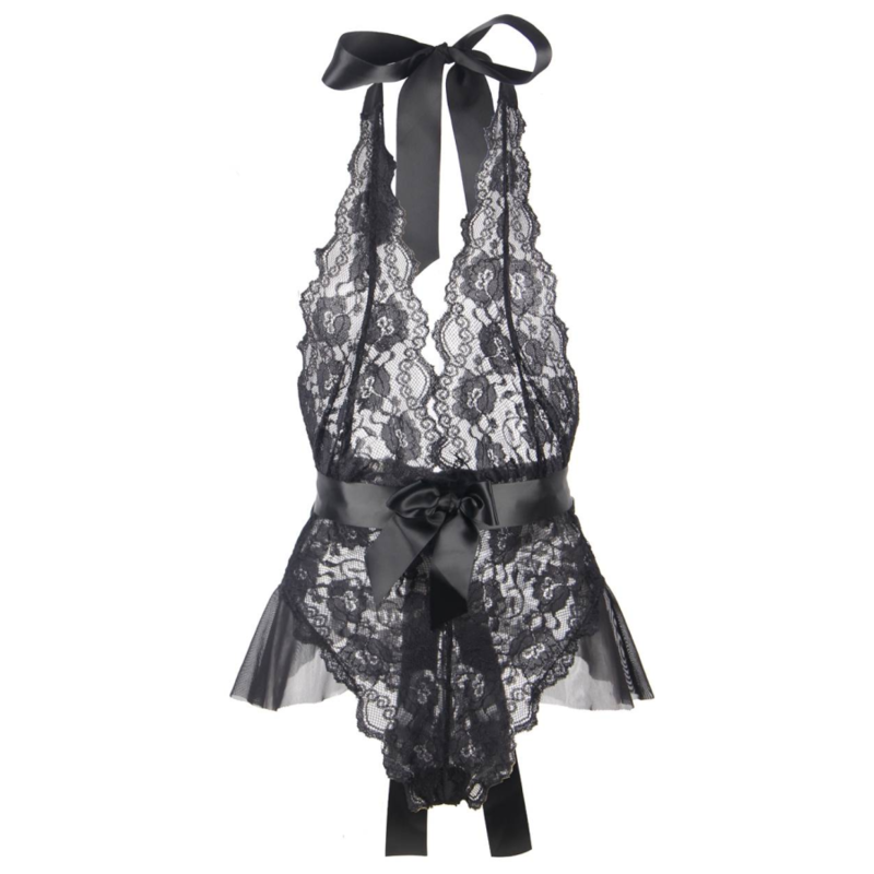 QUEEN LINGERIE - LOW LOW LACE TEDDY S/M - 53Xshop