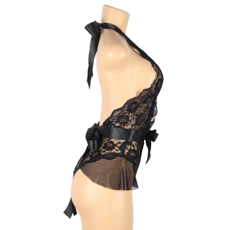 QUEEN LINGERIE - LOW LOW LACE TEDDY S/M - 53Xshop