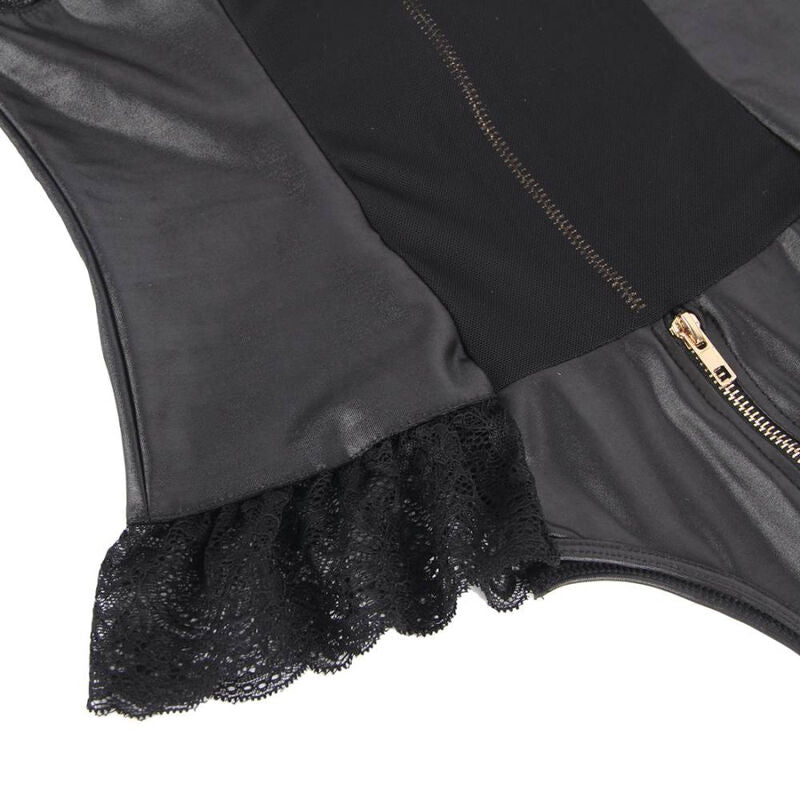QUEEN LINGERIE - TEDDY WITH ZIPPER S/M - 53Xshop