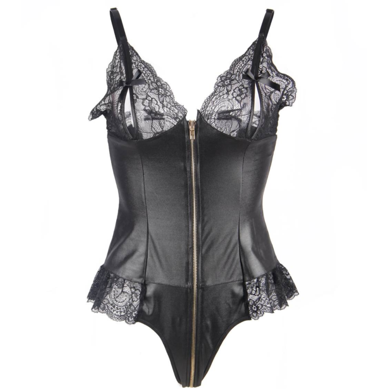 QUEEN LINGERIE - TEDDY WITH ZIPPER S/M - 53Xshop