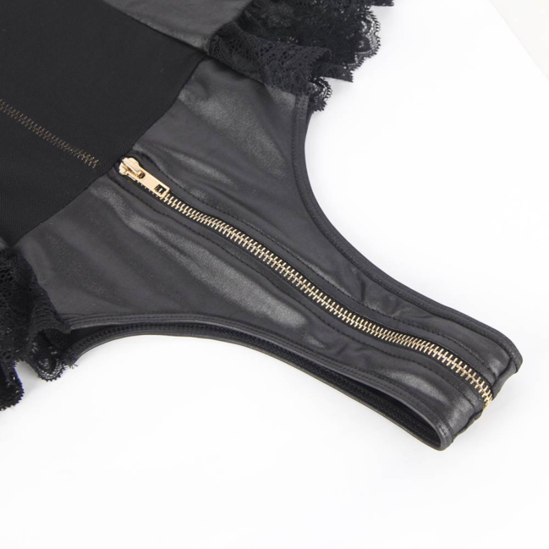 QUEEN LINGERIE - TEDDY WITH ZIPPER S/M - 53Xshop