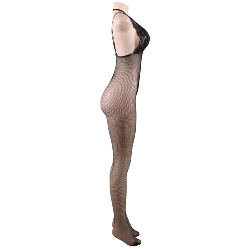 QUEEN LINGERIE - NET BODYSTOCKING WITH S/L OPENING - 53Xshop