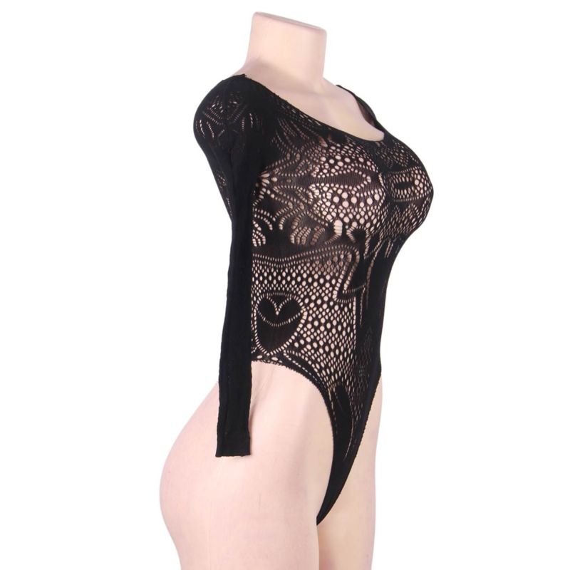 QUEEN LINGERIE - LONG SLEEVE TEDDY S/L - 53Xshop