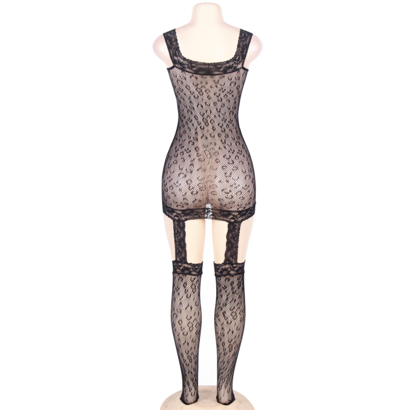 QUEEN LINGERIE - LEOPARD STYLE BODYSTOCKING S/L - 53Xshop