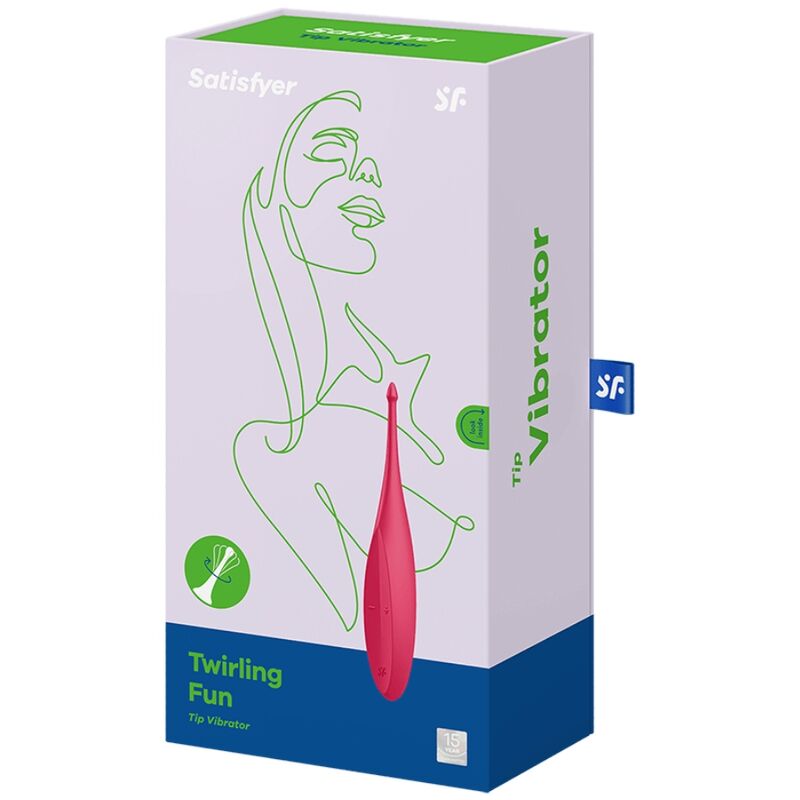 SATISFYER - TWIRLING FUN TIP VIBRATOR RED - 53Xshop
