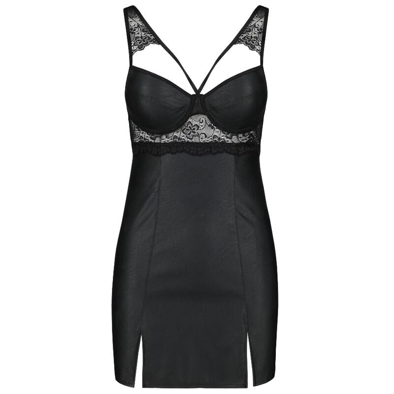 PASSION - LOONA CHEMISE ECOLOGICAL LEATHER S/M - 53Xshop