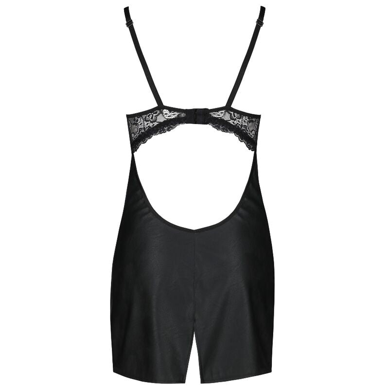 PASSION - LOONA CHEMISE ECOLOGICAL LEATHER S/M - 53Xshop