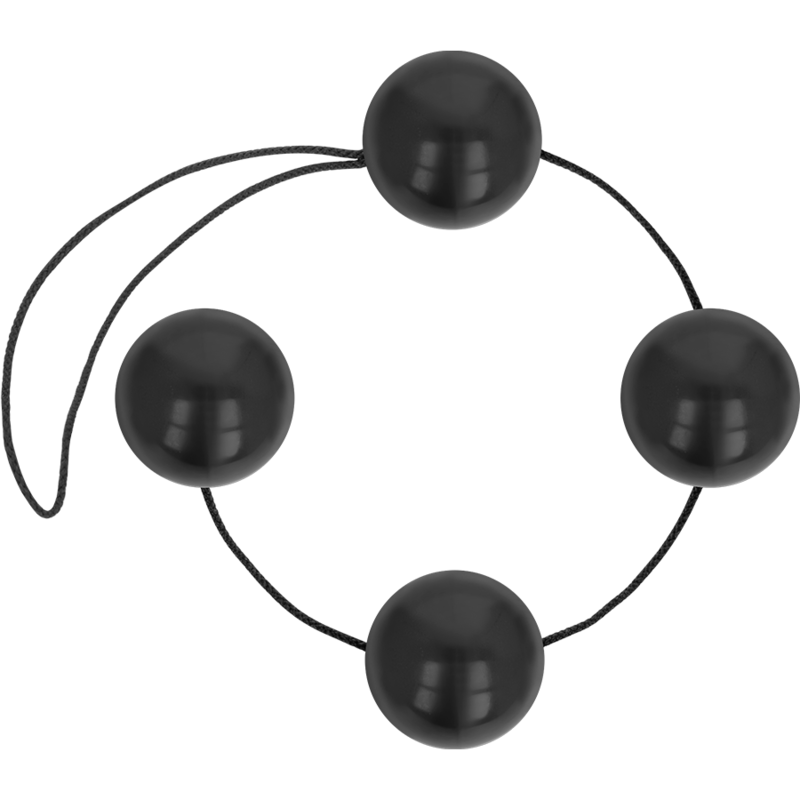 OHMAMA - BLACK CHINESE ANAL BALLS 170 GR - 53Xshop