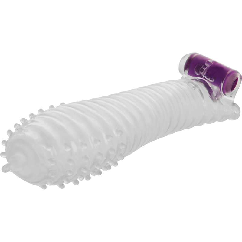 OHMAMA - TEXTURED PENIS SHEATH WITH VIBRATING BULLET - 53Xshop