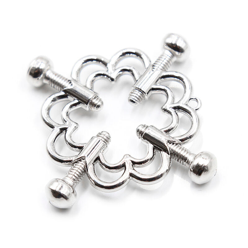 OHMAMA FETISH - METALLIC FLOWER CLIPS - 53Xshop