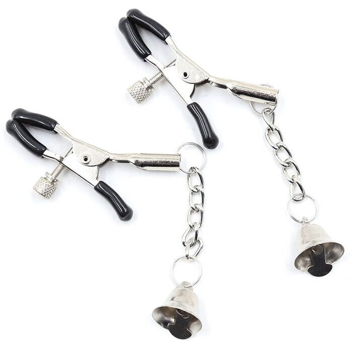 OHMAMA FETISH - NIPPLE Clamps WITH CHAIN AND BELLS - 53Xshop