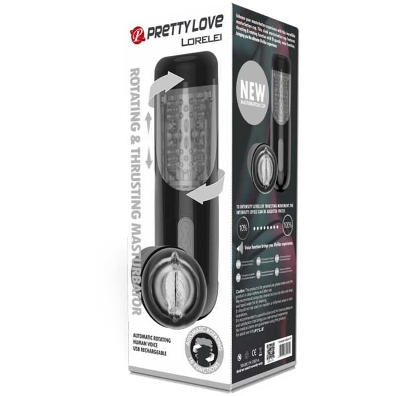 PRETTY LOVE - LORELEI MULTIFUNCTION RECHARGEABLE MASTURBATOR - 53Xshop