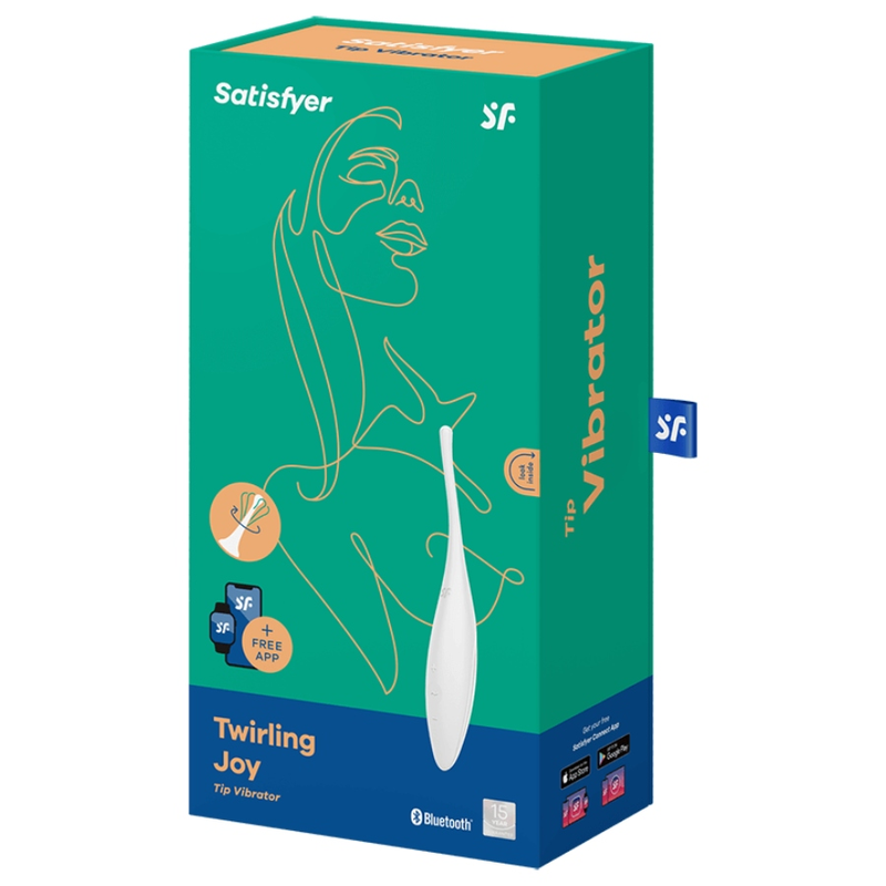 SATISFYER - TWIRLING JOY CLIT TIP VIBRATOR WHITE - 53Xshop