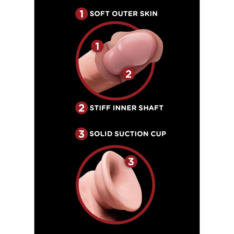KING COCK - PLUS DILDO 3D AVEC COUILLES BALANCANTES 20,3 CM
