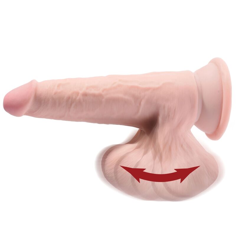 KING COCK - PLUS DILDO 3D AVEC COUILLES BALANCANTES 20,3 CM