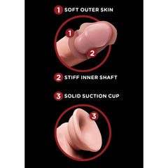 KING COCK - PLUS DILDO 3D AVEC COUILLES BALANCANTES 12,7 CM