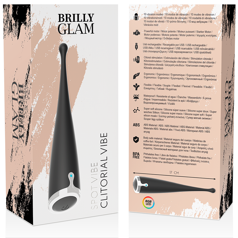 BRILLY GLAM - SPOT VIBE CLITORIAL BLACK - 53Xshop