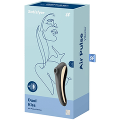 SATISFYER - VIBRATEUR À IMPULSIONS À DOUBLE BAISER NOIR