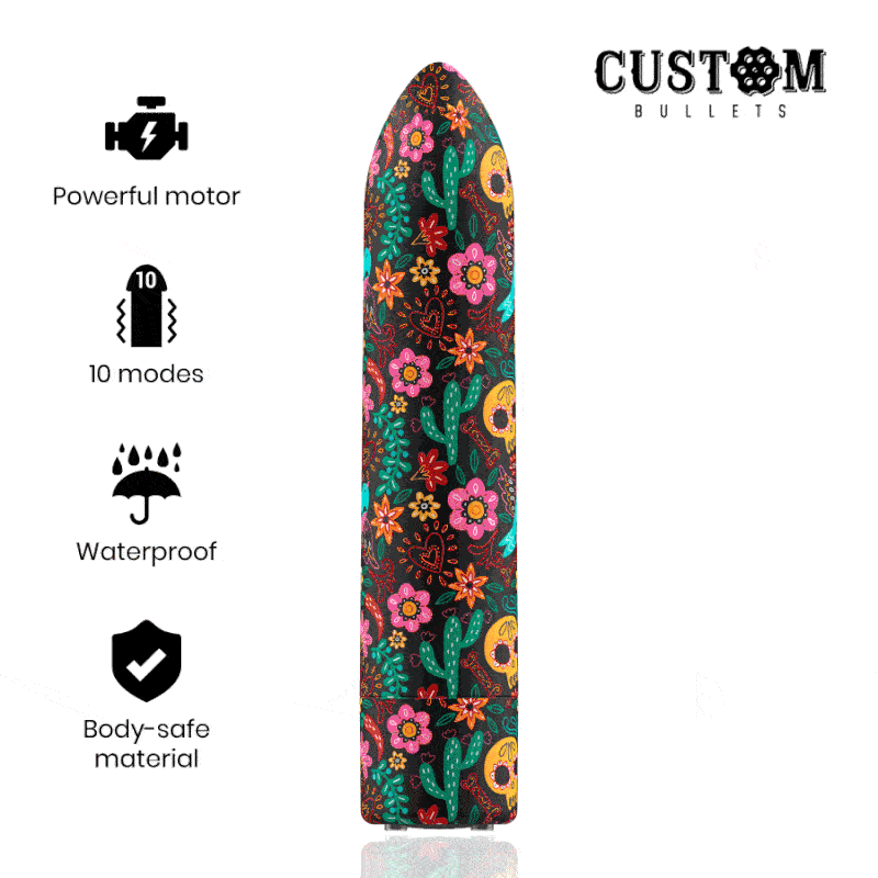 CUSTOM BULLETS - RECHARGEABLE SKULL MAGNETIC BULLET 10 INTENSITIES - 53Xshop