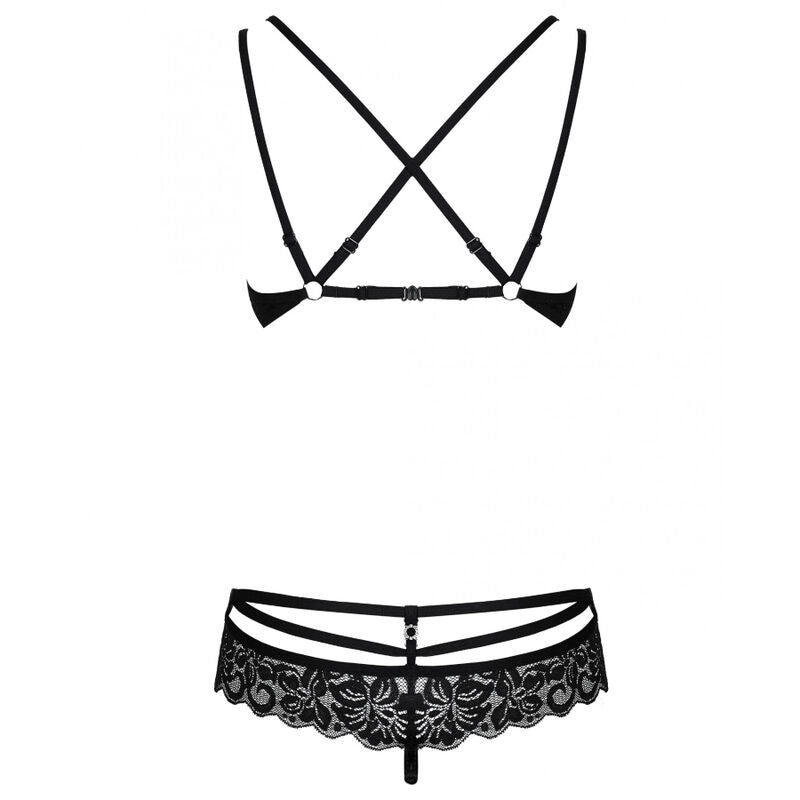 OBSESSIVE - 860 SET TWO PIECES BLACK S/M - 53Xshop