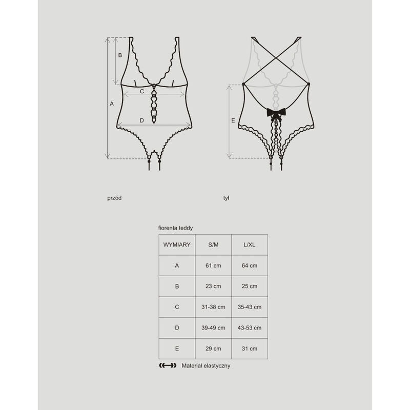 OBSESSIVE - FIORENTA TEDDY S/M - 53Xshop