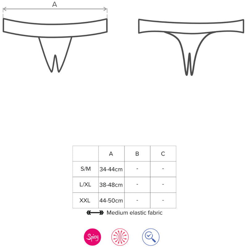 OBSESSIVE - MIAMOR CROTCHLESS THONG S/M - 53Xshop